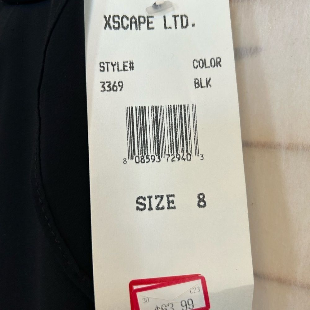 New Xscape Black Tiered Ruffle Semi Sheer Feminine Witchy Romantic Maxi Skirt 8 - Picture 6 of 11